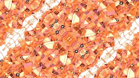 Abstract simple 3D background in orange gradient color, low poly style as modern Video stock 82841740