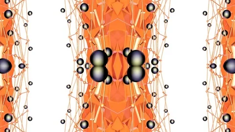 Abstract simple 3D background in orange gradient color, low poly style as modern Video stock 82842358