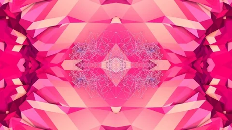 Abstract simple 3D background in red purple gradient color, low poly style as Video stock 82829673