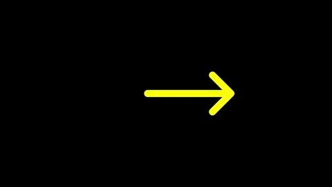 Abstract simple arrow icon on black background. right direction arrow icon Stock Footage 305301231