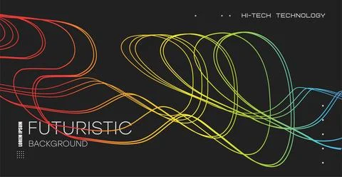 Abstract simple background. Abstract background with gradient dynamic lines. Illustrazione stock
