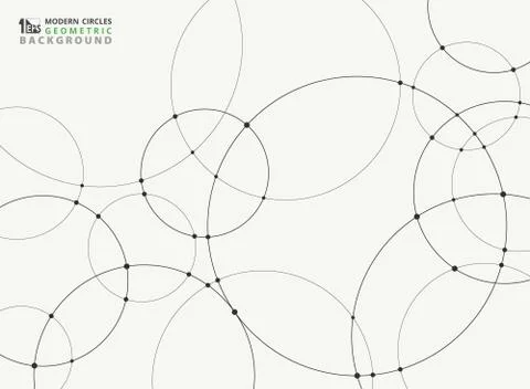 Abstract simple black circle connection futuristic background. イラスト素材