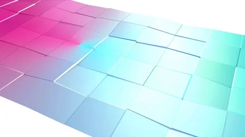 Abstract simple blue pink low poly 3D surface as decorative environment. Soft Stock Footage
