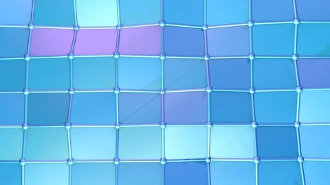 Abstract simple blue violet low poly 3D surface as futuristic relief. Soft Stock Footage