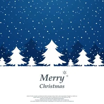 Abstract of simple Christmas background with trees and nature snow. Иллюстрация
