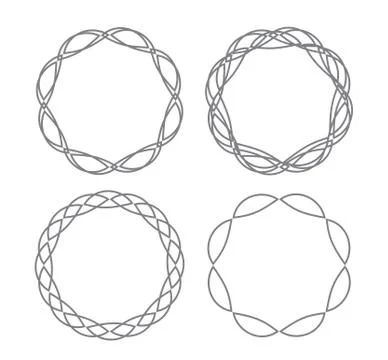 Abstract simple circle geometric frame. Vector Illustration Stock Illustration