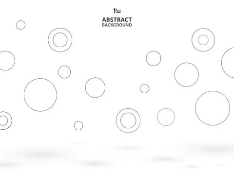 Abstract of simple circles bounce background with shadow. Ilustração Stock