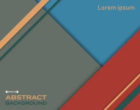 Abstract simple color pattern with shadow background. 스톡 일러스트