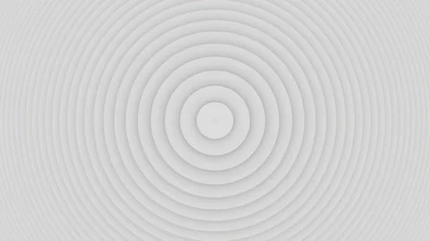 Abstract Simple Concentric White Circle Rings Slowly Expanding Inward Stock Footage 318416880