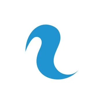 Abstract simple curves wave logo Stock Illustration