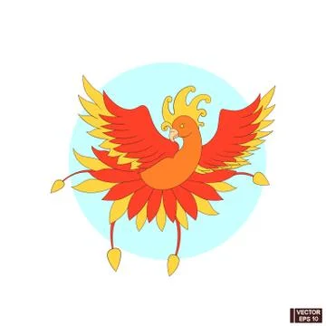 Abstract simple exotic bird. Illustrazione stock