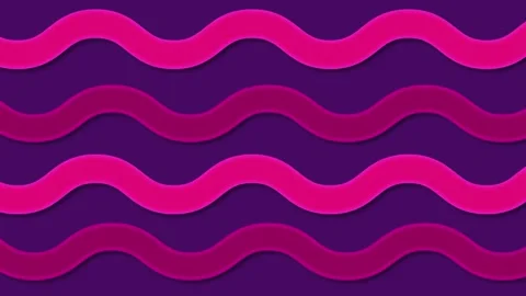 Abstract simple flat waves on the purple sea surface, animated background, .. Stock Footage 265159767