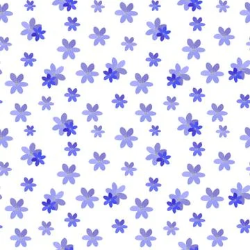 Abstract Simple Flower Seamless Pattern Background Stock Illustration