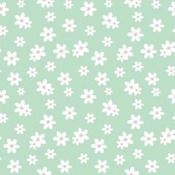 Abstract Simple Flower Seamless Pattern Background Illustrazione stock