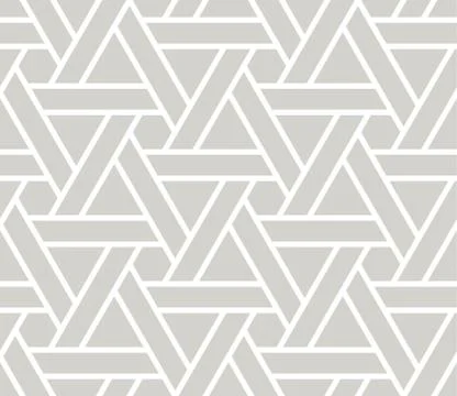 Abstract simple geometric vector seamless pattern with white line triangular Stock Illustration