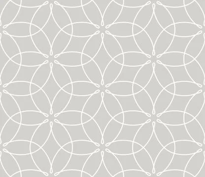 Abstract simple geometric vector seamless pattern with white line floral texture Illustrazione stock