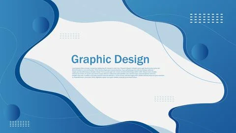 Abstract simple gradient curve, smooth  minimal blue wave with white background Stock Illustration