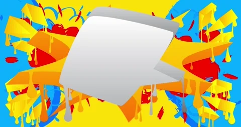 Abstract simple graffiti speech bubble Stock Footage 244437327