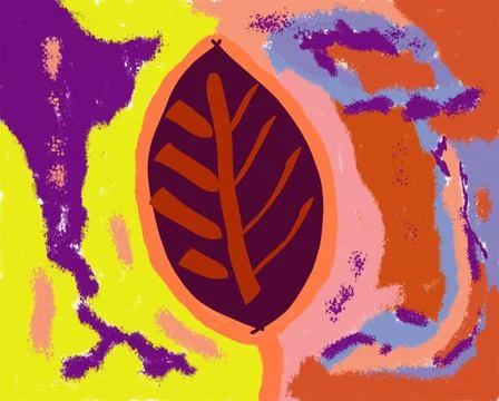 Abstract but simple illustration of a tree leaf. Stock Illustration