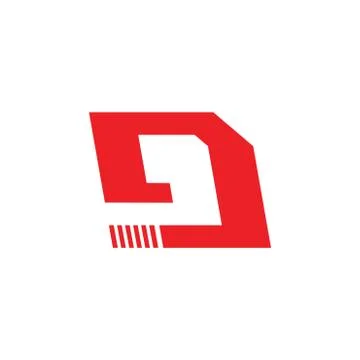 Abstract simple letter d geometric logo Stock Illustration