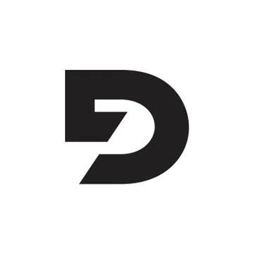 Abstract simple letter d simple geometric logo vector Stock Illustration
