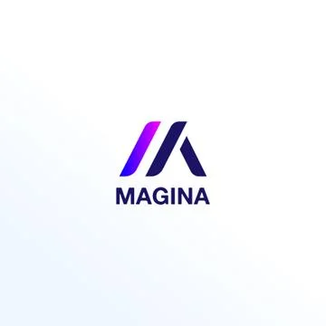 Abstract Simple Letter M Shape Logo Template Stock Illustration