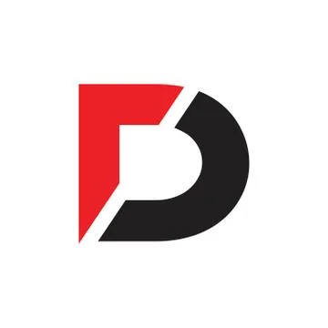 Abstract simple letter rd simple geometric logo vector Illustrazione stock