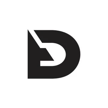 Abstract simple letter td simple geometric logo vector Stock Illustration