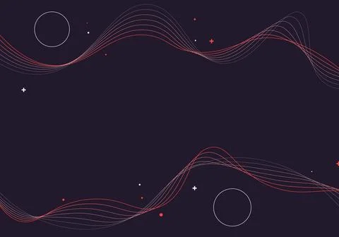 Abstract simple lines and dot circles background. Vector. Stock Illustration