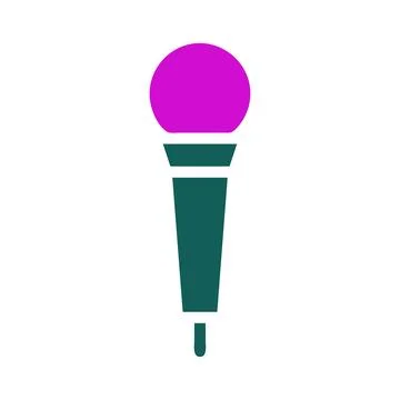Abstract simple microphone icon illustration design Illustrazione stock