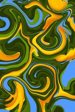 Abstract simple oranges ornament hand drawn illustration Stock Illustration