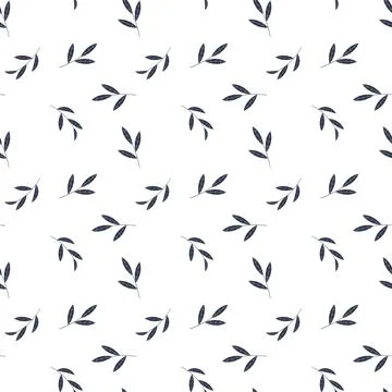 Abstract Simple Seamless Pattern Background with Leaves. Vector Illustration  Stock Illustration