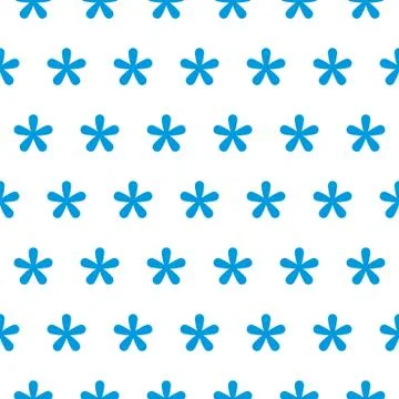 Abstract simple seamless pattern. White background. Isolated. Blue abstractio Stock Illustration