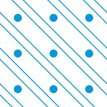 Abstract simple seamless pattern. White background. Isolated. Blue abstractio Stock Illustration