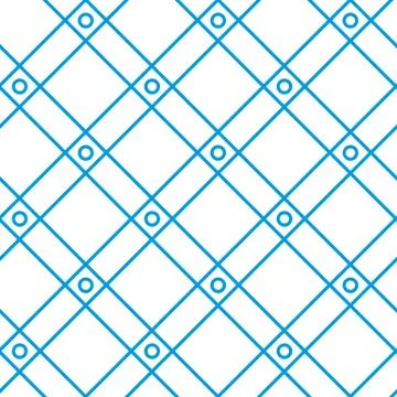 Abstract simple seamless pattern. White background. Isolated. Blue abstractio Stock Illustration