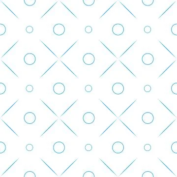 Abstract simple seamless pattern. White background. Isolated. Blue abstractio Stock Illustration