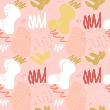 Abstract simple shape seamless pattern background. Vector illustration Stock Illustration