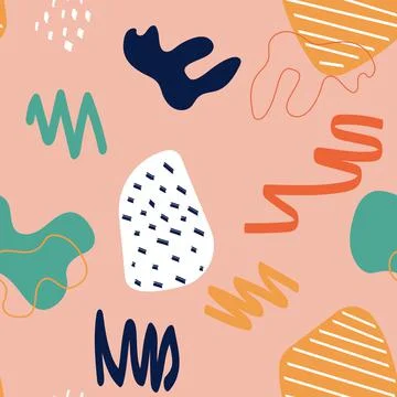 Abstract simple shape seamless pattern background. illustration 스톡 일러스트