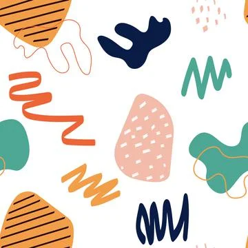 Abstract simple shape seamless pattern background. illustration 스톡 일러스트