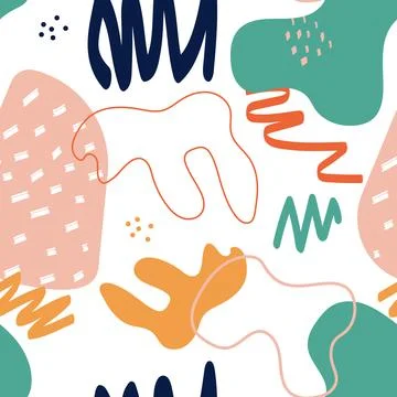 Abstract simple shape seamless pattern background. illustration Stock Illustration