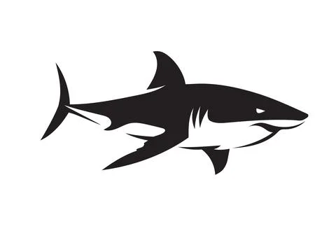 Abstract simple shark logo vector Stock Illustration