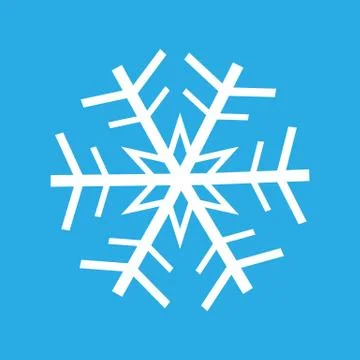 Abstract Simple Snowflake Blue Background Vector Illustration 库存插图