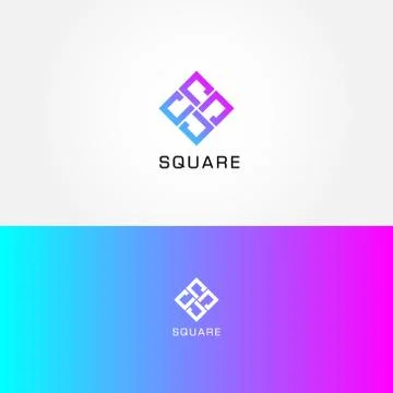 Abstract Simple Square Logo Sign Symbol Icon Stock Illustration