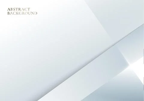 Abstract simple template white and gray geometric or stripes layered with lig Stock Illustration
