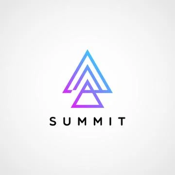 Abstract Simple Triangle Line Logo Sign Symbol Icon Illustrazione stock