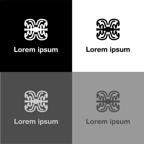 Abstract Simple Vector Logo Design Set Collection Art Stock Illustration