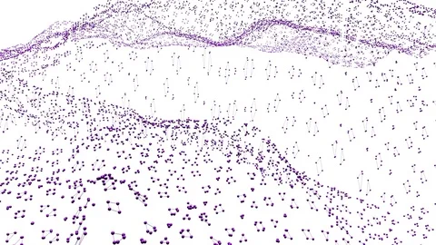 Abstract simple violet waving 3D grid or mesh as cartoon background. Violet Stock Footage 77043766