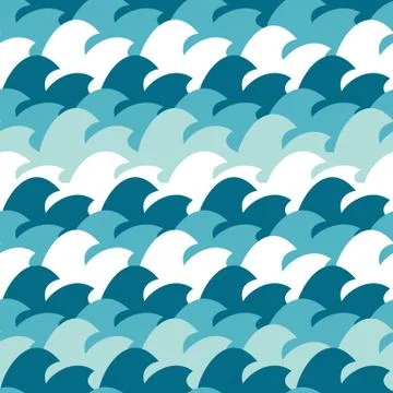 Abstract Simple Wave Seamless Pattern Background Illustration Stock Illustration