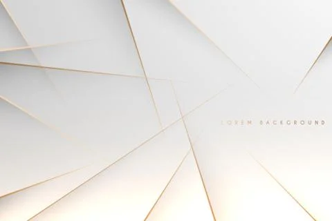 Abstract simple white background with gold lines Stock Illustration
