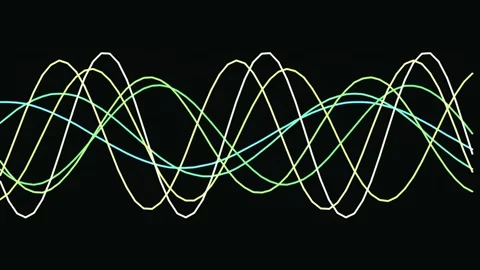 Abstract sine wave equalizer animation loop background technology futuristi.. Stock Footage 342159508